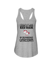 Load image into Gallery viewer, Redhead Unicorn Gift For Fans Funny T-Shirt Ladies Flowy Tank