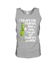Load image into Gallery viewer, Grinch Funny Quote Don't Like Diabetes Christmas Tee Unisex Tank Top