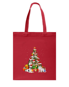 Jack Russell Christmas Gift For Christmas T-Shirt Basketweave Tote Bag