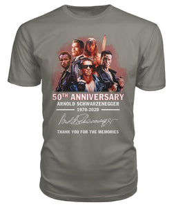 50Th Anniversary Arnold Schwarzenegger Terminator Cool Design T-Shirt 1970-2020 Guys Tee