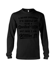Load image into Gallery viewer, Spoiled Wife Funny Quote Family Tee Unisex Long Sleeve