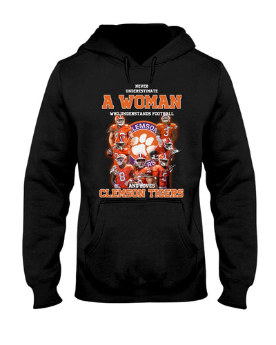 A Woman Loves Clemson Tigers Gift For Fans T-Shirt Hoodie