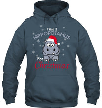Load image into Gallery viewer, I Want A Hippopotamus For Christmas Shirt Hoodie