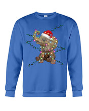 Load image into Gallery viewer, Elephant Color Light Christmas Gift Tee Sweatshirt