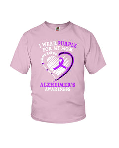 Alzheimer Awareness Daughter For Mom T-Shirt Youth Tee