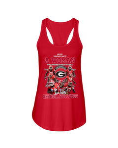 A Woman Loves Georgia Bulldogs Custom Tee Ladies Flowy Tank