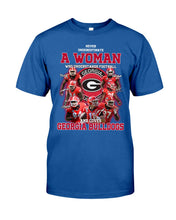 Load image into Gallery viewer, A Woman Loves Georgia Bulldogs Custom Tee Guys Tee