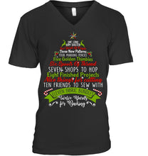 Load image into Gallery viewer, Christmas Tree Eleven Fabric Bundles T-Shirt Guys V-Neck