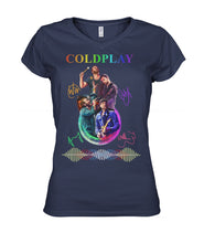 Load image into Gallery viewer, Coldplay Anniversary Great T-Shirt For Fans Ladies V-Neck