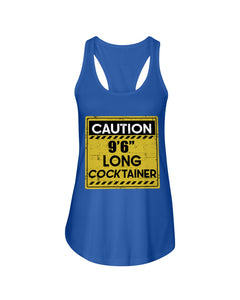 Caution 9'6'' Long Cocktainer Black T-Shirt Ladies Flowy Tank