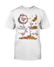 Load image into Gallery viewer, Flamingo Happy Thanksgiving Guys V-Neck