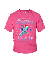 Load image into Gallery viewer, All I Want For Christmas Is A Cure Stop Diabetes Youth Tee