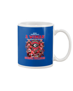 A Woman Loves Georgia Bulldogs Custom Tee Mug