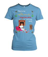 Load image into Gallery viewer, Snoopy Hallmark Christmas Movie Writing Shirt Ladies Tee