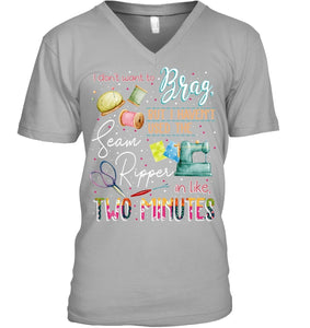 Brag Sean Ripper In Two Minutes Funny T-Shirt Guys V-Neck