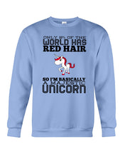 Load image into Gallery viewer, Redhead Unicorn Gift For Fans Funny T-Shirt Sweatshirt
