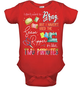 Brag Sean Ripper In Two Minutes Funny T-Shirt Baby Onesie