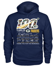 Load image into Gallery viewer, 100 Years Of Greenbay Packers T-Shirt Hoodie