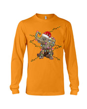 Load image into Gallery viewer, Elephant Color Light Christmas Gift Tee Unisex Long Sleeve