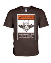 Load image into Gallery viewer, Viking Warning Funny T-Shirt Guys V-Neck