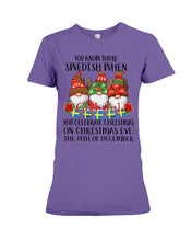 Load image into Gallery viewer, Swedish Christmas Gnome Cute Gift Tee Ladies Tee