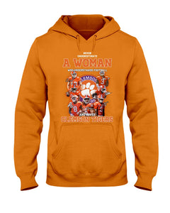 A Woman Loves Clemson Tigers Gift For Fans T-Shirt Hoodie