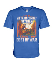 Load image into Gallery viewer, Veteran Cost Of War Gift For Soldier T-Shirt Guys V-Neck