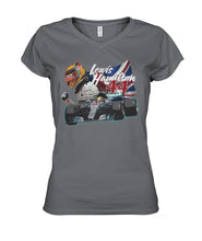 Load image into Gallery viewer, Lewis Hamilton 44 Formula 1 Champion 2019 Gift For Fans Ladies V-Neck