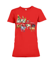 Load image into Gallery viewer, Merry Christmas In Town Cow Lovers Gift For Farmers Ladies Tee
