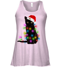 Load image into Gallery viewer, Cat Merry And Bright New Ladies Flowy Tank