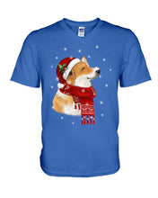 Load image into Gallery viewer, Corgi Christmas Gift Funny T-Shirt Guys V-Neck