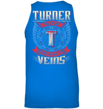 Load image into Gallery viewer, Turner Blood Runs Through Veins Black Quote Name T-Shirt Unisex Tank Top