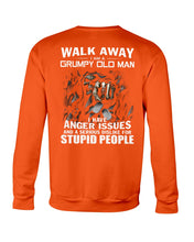Load image into Gallery viewer, Grumpy Old Man Anger Issue For Stupid People Black T-Shirt Sweatshirt