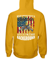 Load image into Gallery viewer, Never Underestimate A Grandpa Black T-Shirt Hoodie