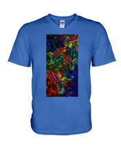 Load image into Gallery viewer, Hummingbird Cosmic Light Color Black T-Shirt Guys V-Neck