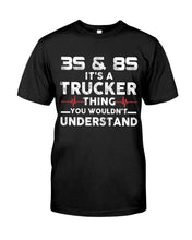 Load image into Gallery viewer, 3S And 8S Trucker Lovers Black T-Shirt Ladies Flowy Tank