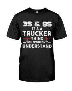 3S And 8S Trucker Lovers Black T-Shirt Ladies Flowy Tank