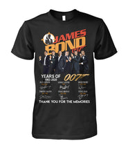 Load image into Gallery viewer, James Bond Anniversary Autograph 1962-2020 T-Shirt Ladies Tee
