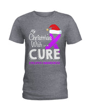 Load image into Gallery viewer, Epilepsy Awareness - My Christmas Wish Is A Cure Ladies Tee