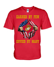 Load image into Gallery viewer, Earned By Few Envied By Many Black T-Shirt Guys V-Neck