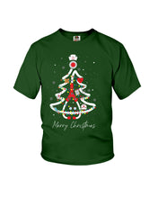 Load image into Gallery viewer, Nurse Tree Christmas Funny T-Shirt Youth Tee