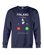 Load image into Gallery viewer, Finland Is Calling Funny Elf Christmas T-Shirt Sweatshirt