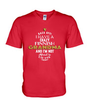 Load image into Gallery viewer, Finnish Crazy Grandma Gift For Grandma Family Guys V-Neck