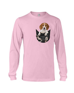 Beagle In The Pocket Funny T-Shirt Unisex Long Sleeve