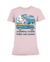Load image into Gallery viewer, Country Road Golden Retriever Ladies Tee