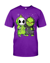Load image into Gallery viewer, Cute Little Jack Skellington Grinch Best Friend Christmas Gift Shirt Guys Tee