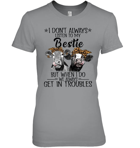 Best Friends Gift For Cow Lovers Ladies Tee