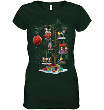 Load image into Gallery viewer, Christmas Gift On Tree Gift For Family T-Shirt Ladies V-Neck