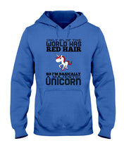 Load image into Gallery viewer, Redhead Unicorn Gift For Fans Funny T-Shirt Hoodie