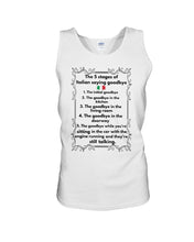 Load image into Gallery viewer, Italian Say Goodbye Funny Tee Unisex Tank Top